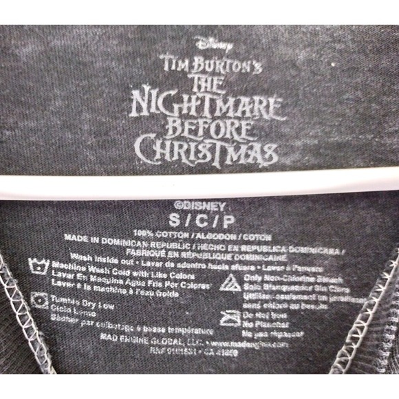 Disney The Nightmare Before Christmas Jack Skellington Graphic T Shirt Size S - Picture 3 of 16